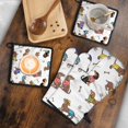 thumbnail image 5 of Dachshund Footprint Bone Kitchen Oven Mitt and Pot Holder Sets 4 Pcs for Baking, Cooking and Grilling, Heat Resistant Up To 392 °F, 5 of 7