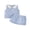 Blue, variant on Toddler Baby Girl Summer Clothes Cute Infant Baby Girls Plaid Gingham 2 Piece Outfits Sleeveless Doll Collar Vest Tank Tops Skirt Set Toddler Girls Summer Outfit