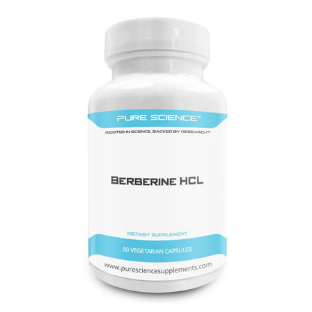 Pure Science Berberine 500mg - Berberine Supplements Regulate Cholesterol Levels, Boost Immunity, Promote Metabolism and Brain Function - 50 Berberine HCL Vegetarian