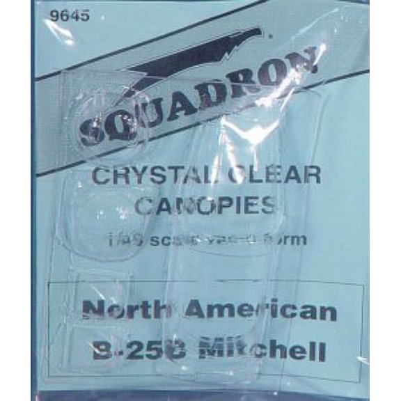B-25 B Mitchell Vacuform Canopy and Glazing for Accurate Miniatures kit (1/48 model kit accessory)