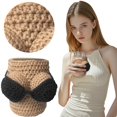 thumbnail image 1 of Crochet Bikinis Wine Bottle Sweaters Knitted Wine Bottle For Table Centerpieces, 1 of 9