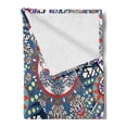 thumbnail image 2 of Vintage Soft Flannel Fleece Throw Blanket, Abstract Graphic Ornamental Hand Drawn Artwork with Circular Floral Motifs, Cozy Plush for Indoor and Outdoor Use, 70" x 90", Multicolor, by Ambesonne, 2 of 5