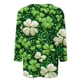 thumbnail image 4 of St.Patrick's Day Shirts For Women Shamrock Heart Graphic Tees St Patty'S Lucky T Shirt Irish Round Neck 3/4 Sleeve Tops Green S, 4 of 5