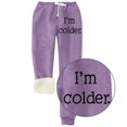 thumbnail image 3 of GA WEIHUA Saving,Sweatpants Women Fleece Lined Pants Casual Sherpa Lined Sweatpant Winter Warm Lounge Athletic Joggers Pants with Pockets(Purple,L), 3 of 4