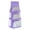 Purple, variant on Hanging Bag 3 Layers with Hanging Hook High Capacity Transparent Collapsible 6 Pockets Dust Proof Handbag Storage Bag Household Products