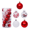 thumbnail image 1 of Adornos de bolas de Navidad, 30 piezas de bolas de árbol decorativas de Navidad inastillables para decoraciones festivas de bodas Ormromra CPB-SSW214-7, 1 of 5