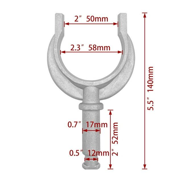 HLONK Cadenas de Rame de Bateau avec Support et Pince pour Bateau à Rame hors-Bord 1 Ensemble Matériel Marin