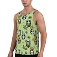 thumbnail image 2 of KLL Cute Panda Bear In Greenery Forest Print Men's Muscle Gym Workout Stringer Tank Tops Bodybuilding Fitness T-Shirts Tank Tops Men-Large, 2 of 7