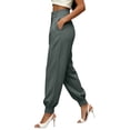thumbnail image 7 of Ynynloco Womens Wide Leg Dress Pants Business Casual Flowy Work Palazzo Pants High Waisted Slacks Trousers Draped Ankle Cuff Trousers, 7 of 7