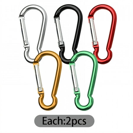 TALENO 10Pcs Carabiner Clip Lightweight Frame Aluminum Alloy Small Carabiner Clip Secure Closure 3.03 *1.46 Carabiner for Keys Colormixing1 200N