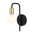 thumbnail image 1 of Lámpara montada en la pared junto a la cama, iluminación con cable, luz de lectura de pared moderna para decoración del hogar, fácil de instalar Negro y dorado, 1 of 8