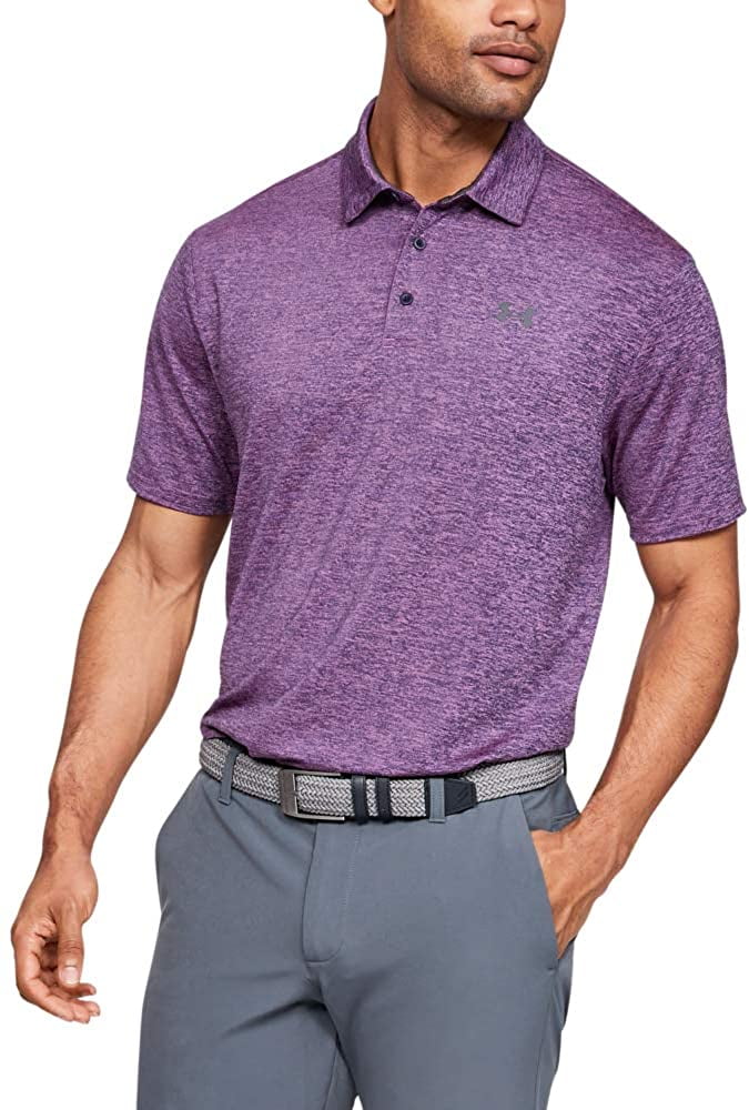 purple under armour golf shirt