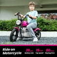 thumbnail image 2 of NEWWARE 36V Electric Dirt Bike, 350W Kids Ride on Dirt Bike with Twist Grip Throttle, Hand-Operated Dual Brakes, Key Start, Battery Display, Max Speed 15.5mph, Electric Motorcycle for Age 8+, Pink, 2 of 7