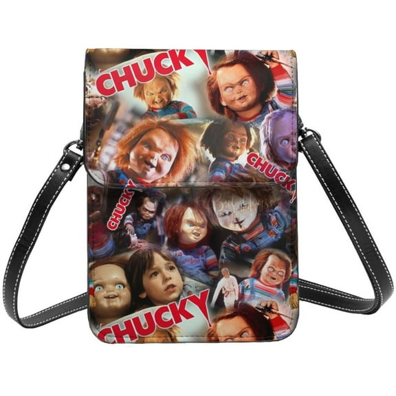 Chucky Small Crossbody Bag for Women Men Leather Cell Phone Purse Travel Pouch Shoulder Bag