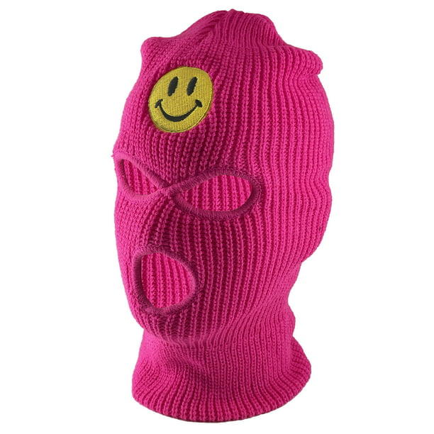 Gravity Threads Smile Face 3-Hole Ski Mask - Smile - Hot Pink - Walmart.com