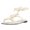White, variant on FSJ Women Sweet Bowknot Open Toe Flats Sandals T-Strap Buckle Gladiator Sandals Comfortable Party Dressy Shoes Size 8 Purple