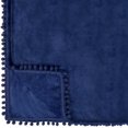 thumbnail image 5 of PAVILIA Fleece Throw Blanket for Couch with Pom Pom Fringe, Royal Blue, Soft Cozy Fuzzy Flannel Blanket for Sofa Bed, Large Lightweight Plush All Season Throw, 60x80 Inches, 5 of 8