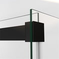thumbnail image 5 of Vinnova Spezia 64" W x 76" H Double Sliding Frameless Glass Shower Enclosure Matte Black, 5 of 14