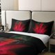 thumbnail image 4 of Funda Nórdica de Algodón con Hojas de Marihuana para Adolescentes, Juego de Ropa de Cama con Hojas de Cannabis Rojas, 4 of 7