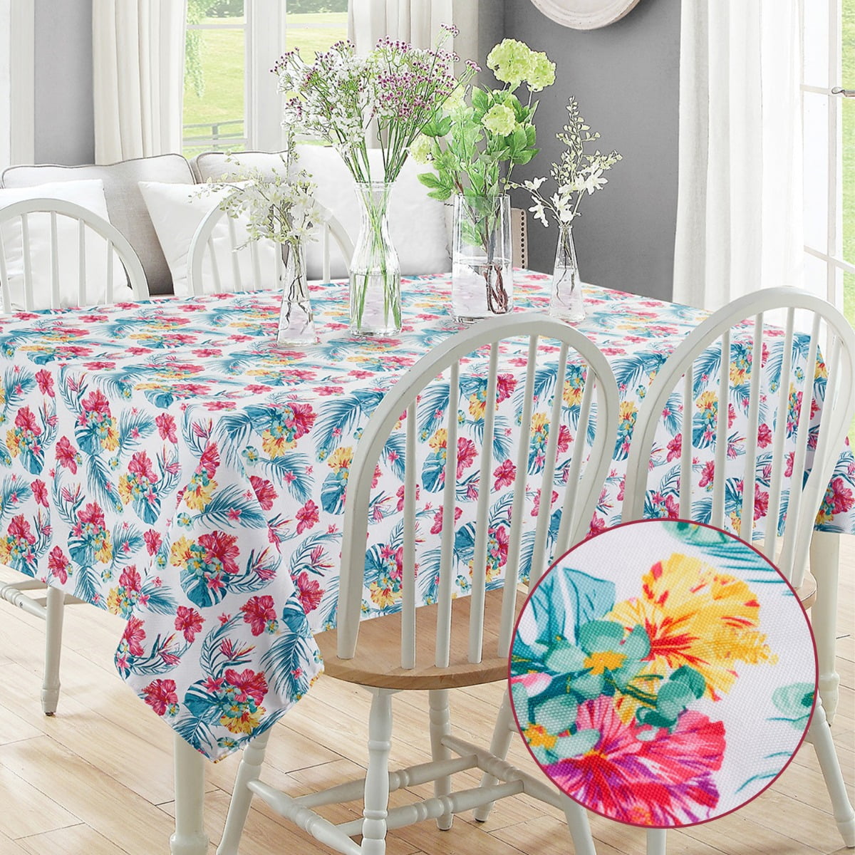 Love Hearts Romance Designs PVC Tablecloth Vinyl Oilcloth Kitchen Dining Table 