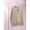 thumbnail image 3 of Butterfly Design Hoodie Women - Women Hoodie, Large, 3 of 4