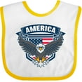 thumbnail image 3 of Inktastic America with Eagle Shield and Banner Boys or Girls Baby Bib, 3 of 4