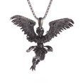 thumbnail image 1 of Collar con colgante de Ángel del diablo de doble alas de Metal para hombres y mujeres, amuleto de la suerte, joyería fresca, estilo mitológico Punk Retro, nuevo, 1 of 4