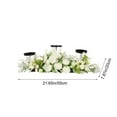 thumbnail image 5 of Artificial Simulation Peony Table Candelabra Flower Wedding Party Table Centerpieces Fascia Artificial Peony Flower Table Candle Centerpiece – White, 5 of 5