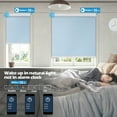 thumbnail image 3 of Keego Motorized Shade Remote Control App Control Voice Control Silent Rechargeable Blackout Roller Blinds Auto Window Blinds Light Blue,49.5"w x 46"h, 3 of 8