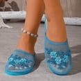 thumbnail image 3 of Dakaela Women's Fishnet Mesh Flat Sandals Closed Toe Slip on Mule Slides with Flower Backless Loafers Summer Shoes Size 6-9, 3 of 8