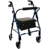 Drive Medical Mimi Lite Deluxe Aluminum Rollator Aluminum,Flame Blue