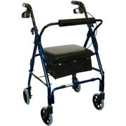 Drive Medical Mimi Lite Deluxe Aluminum Rollator Aluminum,Flame Blue