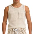 thumbnail image 4 of Afdoent Mens T Shirts Men's Tank Tops Sleeveless Crew Neck Undershirts Basic Tank T-Shirts With Pockets Casual Athletic Tees Streetwear, 4 of 4