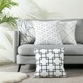 thumbnail image 2 of Topfinel Block Print Pillow Covers 18x18 Set of 4 Geometric/Stripe/Line Outdoor Decorative Throw Pillows Farmhouse Pillowcases Flannel Cushion Case Decor for Home Sofa Couch Bed, 2 of 9