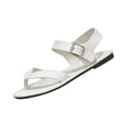 thumbnail image 2 of YOUYEDIAN Women's Sandals Summer Slip on Beach Comfortable Slippers Non Slip Casual Orthopedic Flat Shoes (White), 2 of 5
