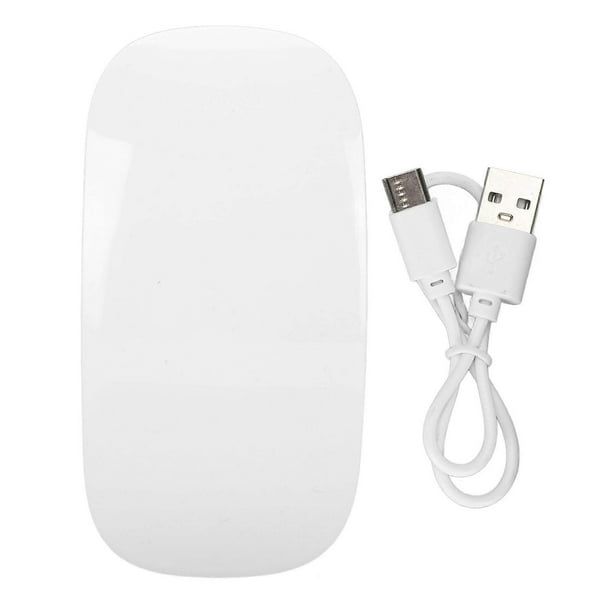 Wireless Bluetooth Mouse Ergonomic Curved Optical Touch USB-C Rechargeable Slim Silent Mouse for Laptop Travel White