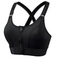 thumbnail image 2 of Sujetador deportivo con cremallera frontal ajustable, a prueba de golpes, sin aro, ropa interior para yoga, belleza cruzada, espalda para mujer, 2 of 6