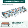 thumbnail image 5 of PUKNLY Porch Swing Cushion 60*20*4 in, 2-3 Seater Waterproof & Fade-Resistant Bench Seat Cushion Replacement with Strips, Outdoor Swing Pads for Camping, Beach, Garden, Patio, Balcony, Summer, 5 of 7