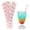 A023- Style W, variant on Biodegradable Straws, Compostable Straws, 7.75 in, Striped Paper, Drinking Straws, Pink Straws Disposable, 100 Pc, Cocktail Straws for Drinks, Birthday Party Supplies, Light Pink