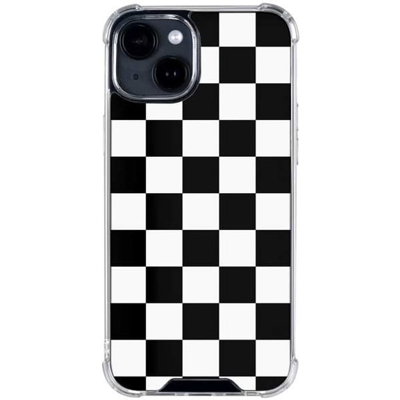 Skinit Black and White Checkered iPhone 14 Plus Clear Case