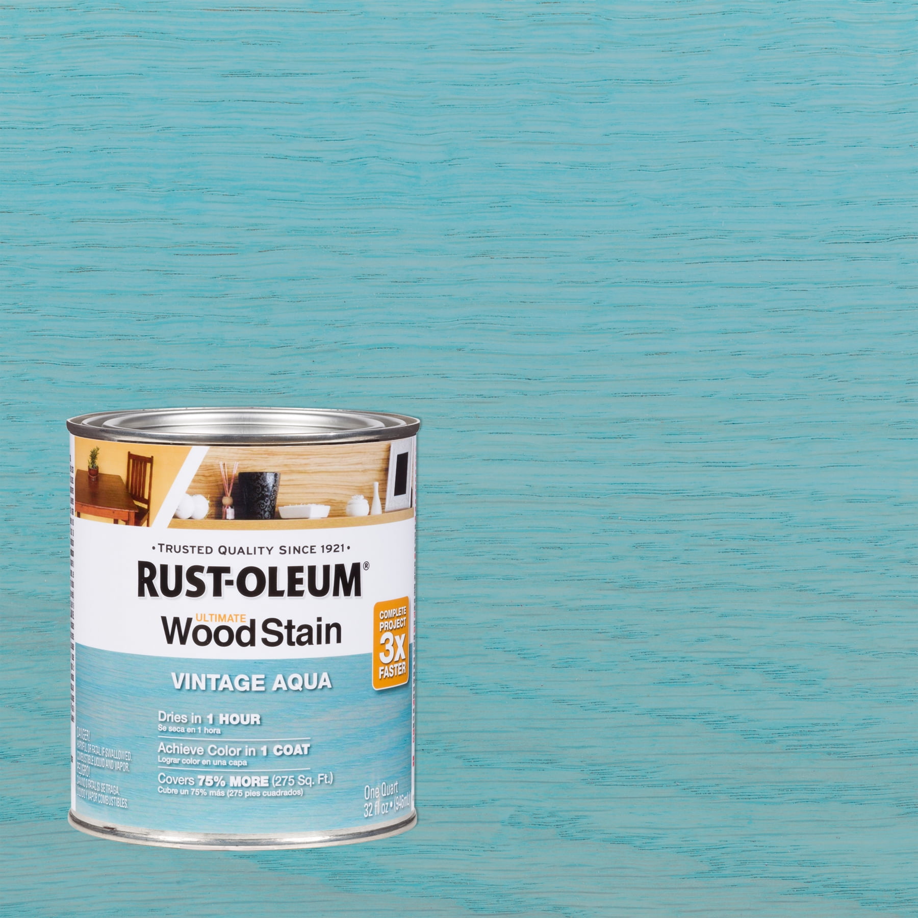 RustOleum Vintage Aqua RustOleum Ultimate Wood Stain, Quart