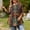 #134-Brown, variant on Ounisa Womens Plus Size 3/4 Sleeve T Shirt Crew Neck Printed Pullover Loose Fit Casual Fashion Trendy Tops XL-5XL