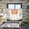 thumbnail image 4 of Yayeee Kitchen Curtains Tier Pair Light Filtering 27"x36" Rod Pocket Short Cafe Window Panel, Art Plant, 4 of 7