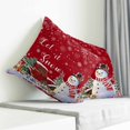 thumbnail image 3 of Red Snowman Christmas Pillow Covers 26x26 Inch Decorative Throw Pillow Cover, Snowflake Red Truck Xmas Tree Gifts Sofa Pillowcases Accent Cushion Case Home Decor Bedroom Living Room, 3 of 6