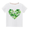 thumbnail image 1 of Qiopertar Haut à Manches Courtes Imprimé Col Rond Mignon Mode pour Enfants Garçons Filles en Solde à Moins de 5$ en Solde, 1 of 3