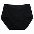 thumbnail image 4 of Sakmal Seamless Panties Briefs Cotton Plus Size Panties Black Comfort Underwear for Women 2XL, 4 of 5