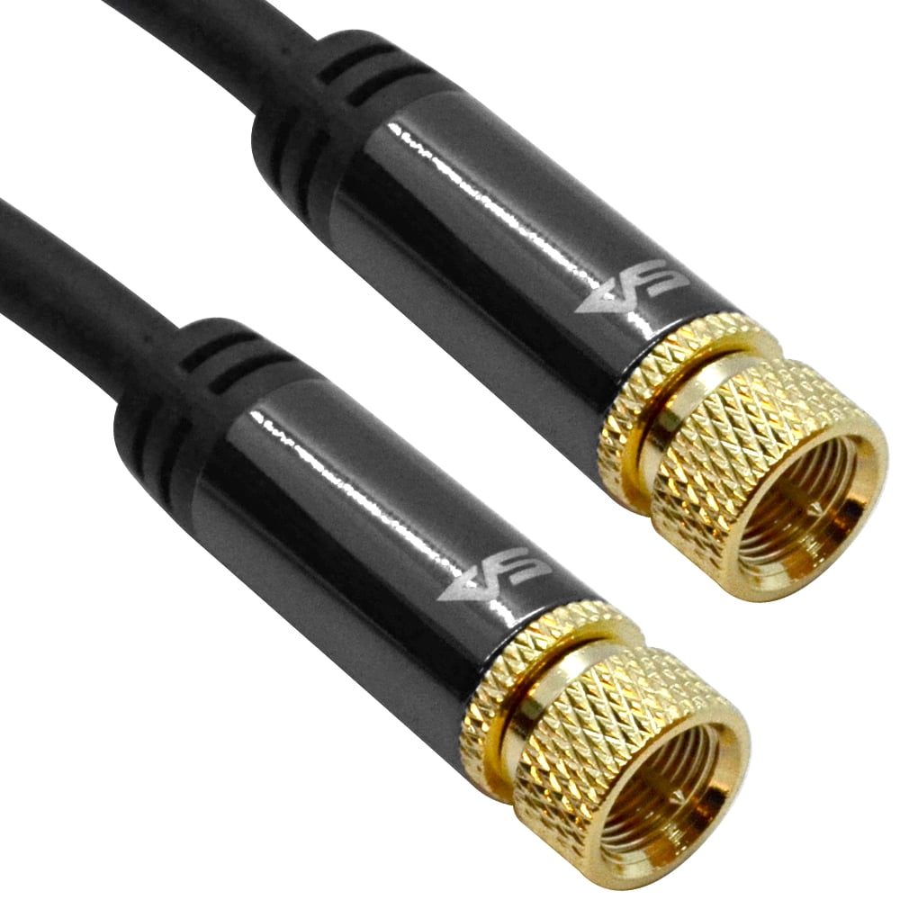 Seismic Audio 10 Foot Digital Audio Video Coaxial Cable - Premium Coax AV Cord F Type Male Pin - SA-DCAVC01-10