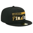 thumbnail image 3 of Men's New Era Black Pittsburgh Pirates Ransom 59FIFTY Fitted Hat, 3 of 6