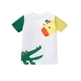 thumbnail image 1 of Tauxra T-Shirt Graphique à Manches Courtes pour Garçons 2-8 Ans 95 % Polyester 5 % Spandex Imprimé Alligator Mignon Col Rond Décontracté, 1 of 3