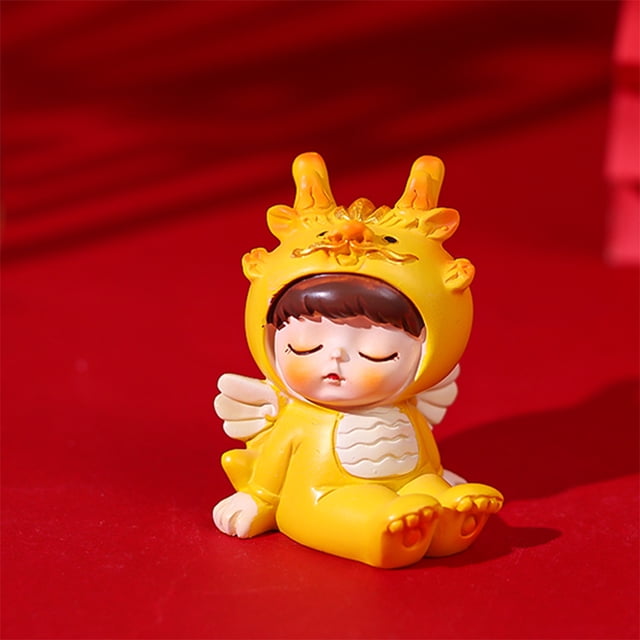 TIMIFIS Vehicle Decorations Car Mounted Year Car Center Console Decoration Cute Shaking Head Tabletop Decoration Beautiful Meaning for The Year of The Other Exterior Accessories